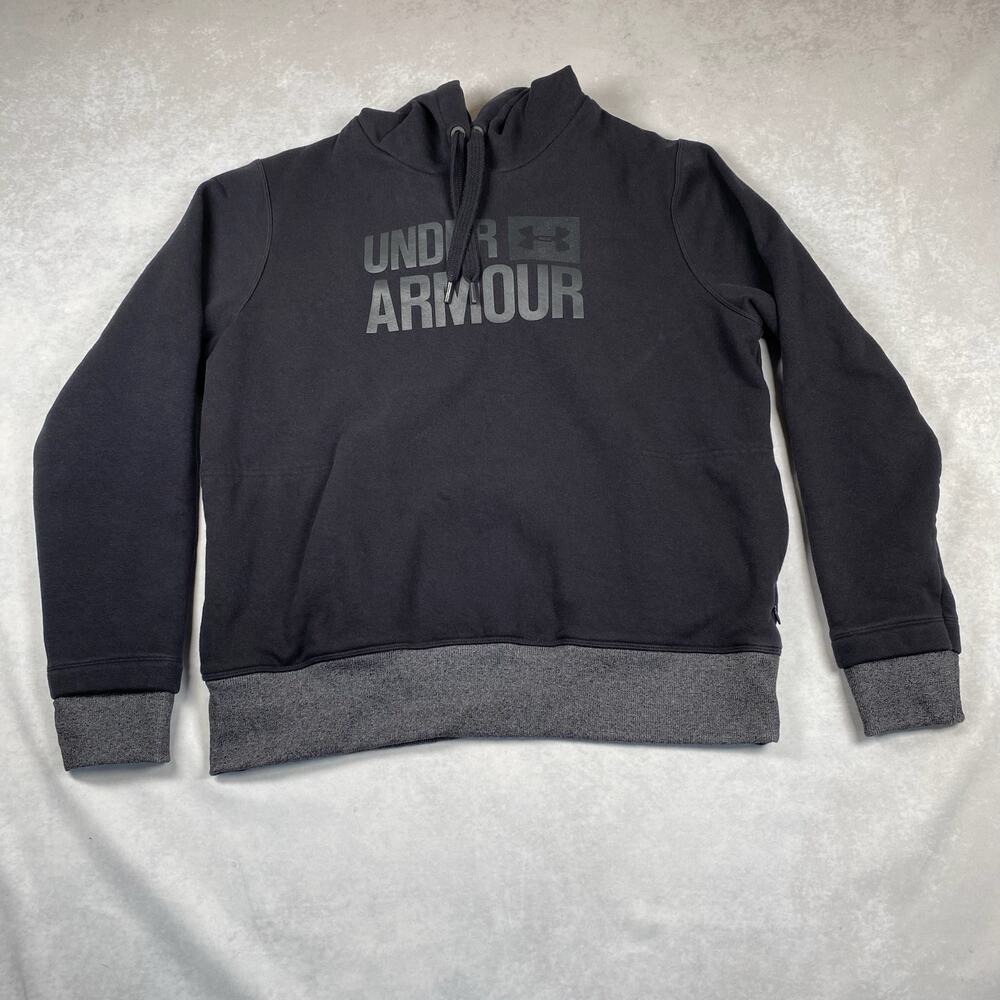 UNDER ARMOUR Threadborn Womens Black Large Hoodie Sweatshirt